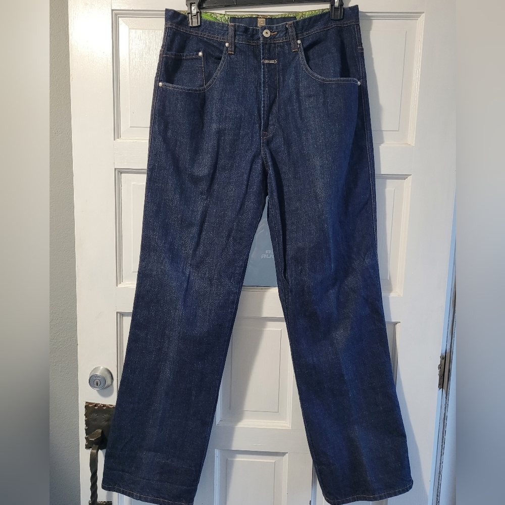 Mens Marithe Francois Girbaud Jeans Size 34. Green Cuff, Y2K 90s Style